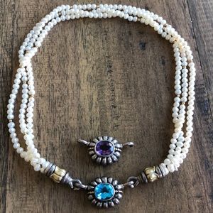 Lagos Pearl Necklace with Two enhancers